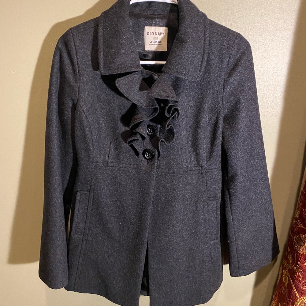 OLD NAVY Ruffled Pea Coat